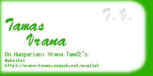 tamas vrana business card